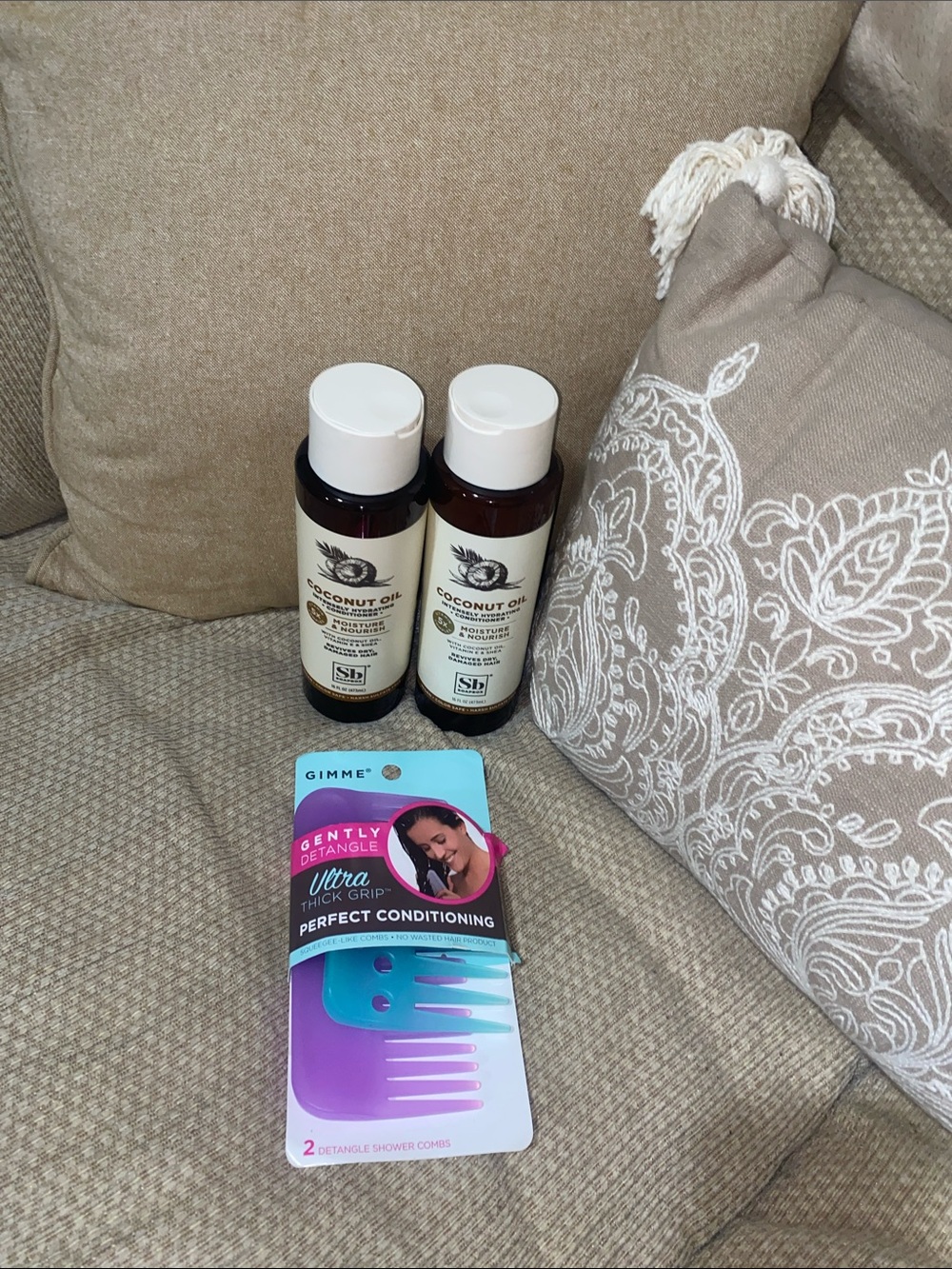🩵🥥💜NWT Coconut Oil Conditioner Duo with Gimme Detangling Combs